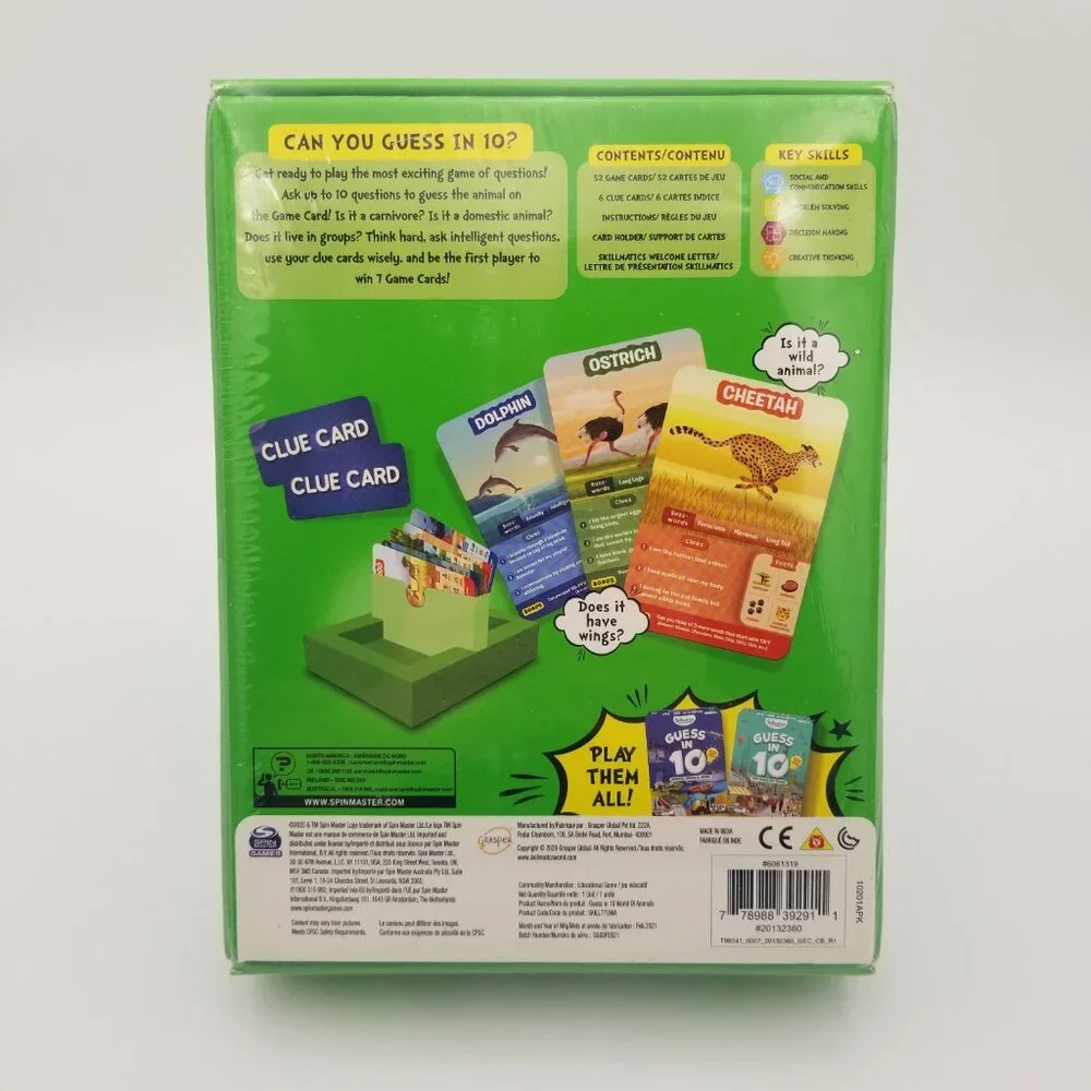 Guess in 10 World of Animals Skillmatics Brand New 5+ Learning Game Spin Masters